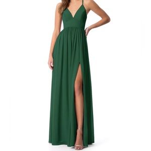 Azazie green bridesmaid dress